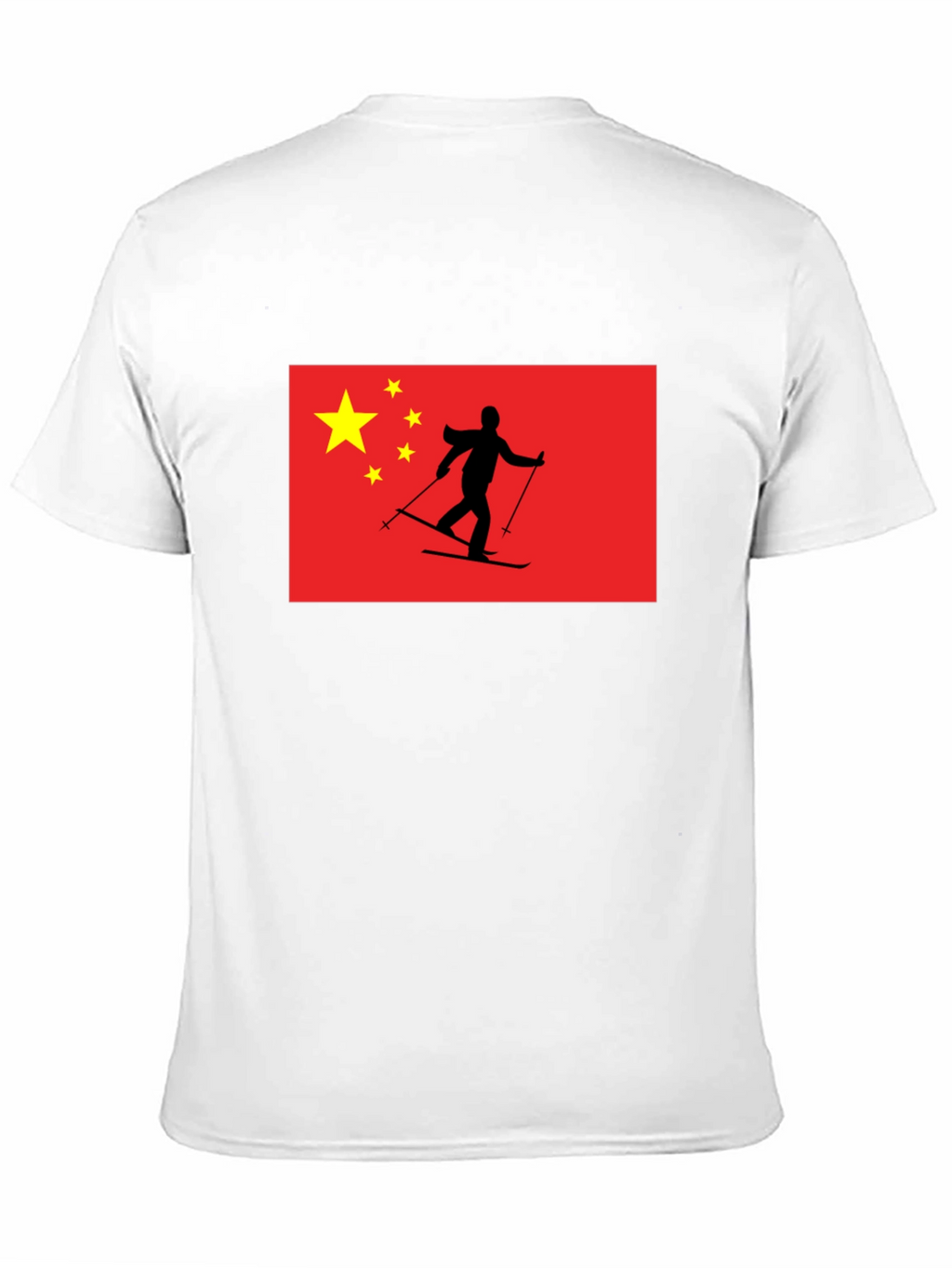 China Flag Skiing T-Shirt