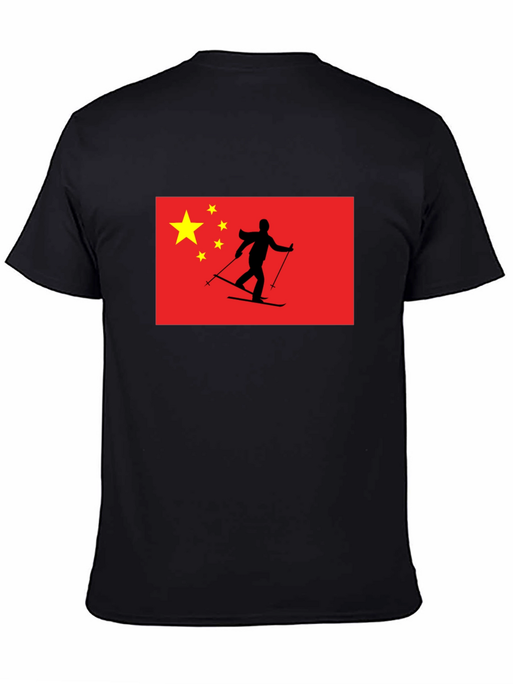 China Flag Skiing T-Shirt