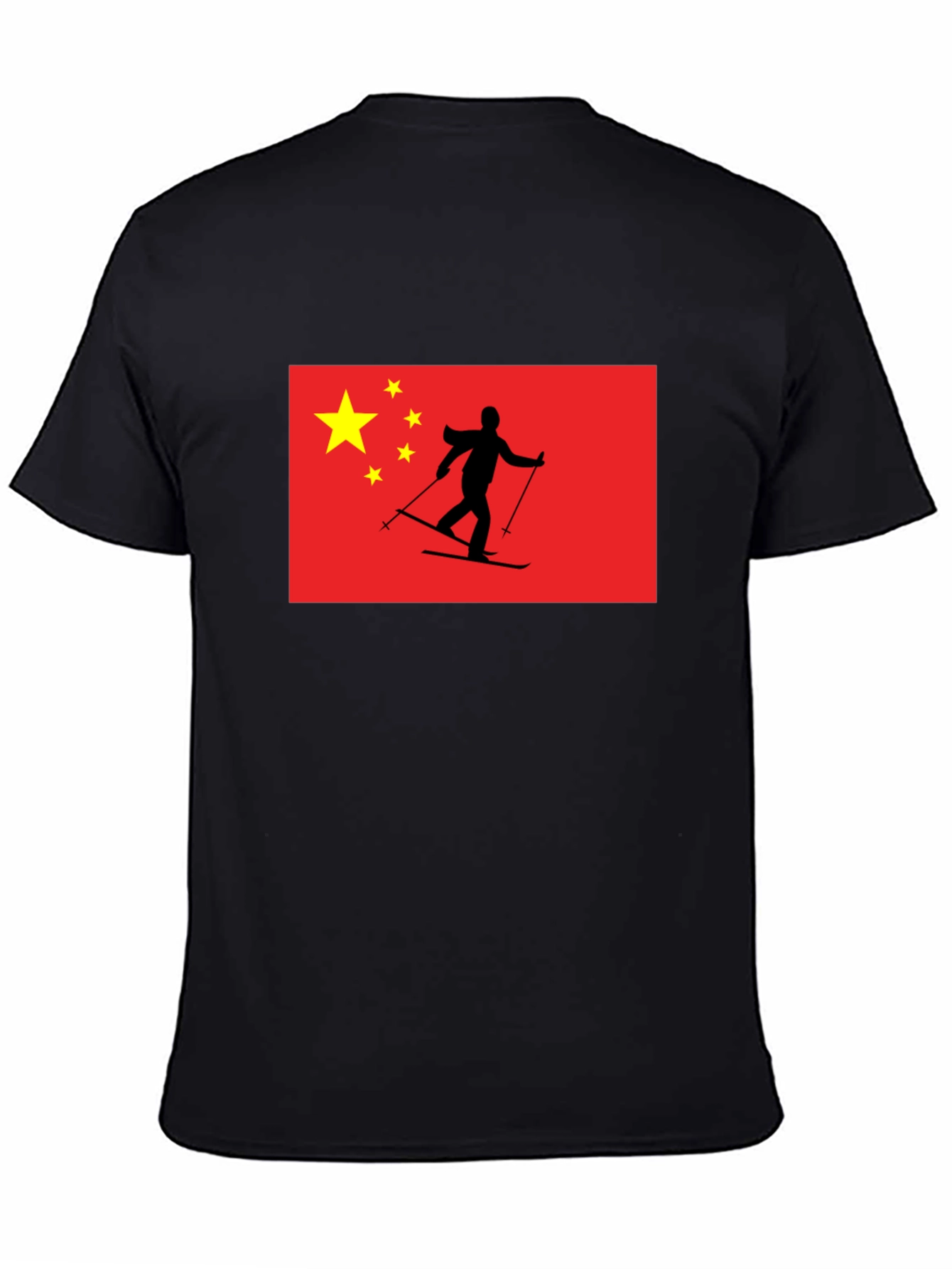 China Flag Skiing T-Shirt