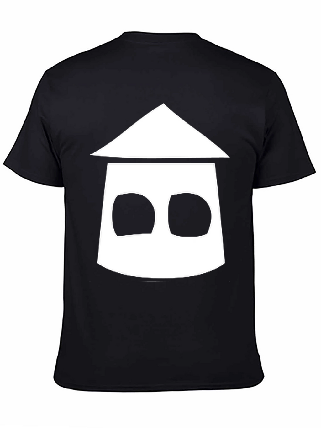 Geometric House Graphic Black T-Shirt