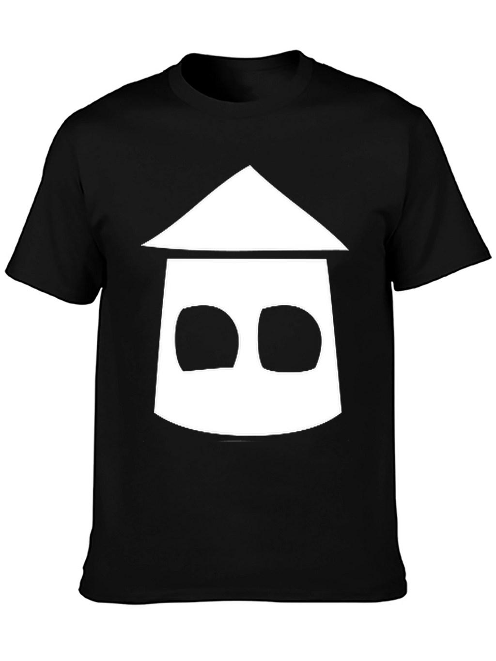Geometric House Graphic Black T-Shirt