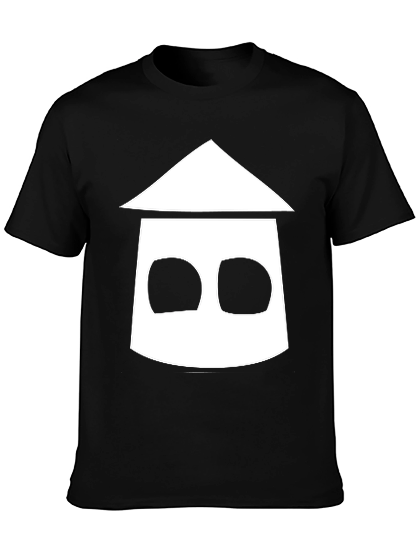 Geometric House Graphic Black T-Shirt