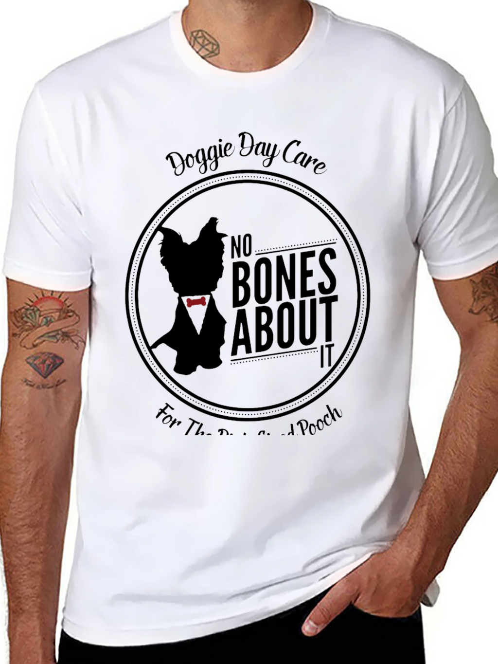 Doggie Day Care Black Graphic T-Shirt