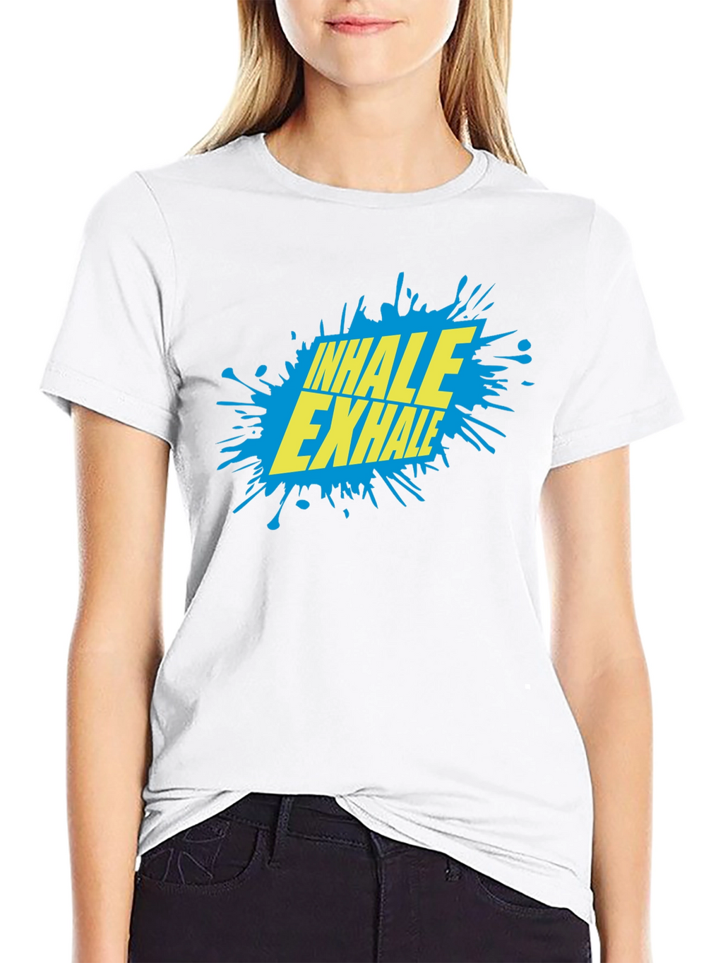 Inhale Exhale Graphic T-Shirt - Black