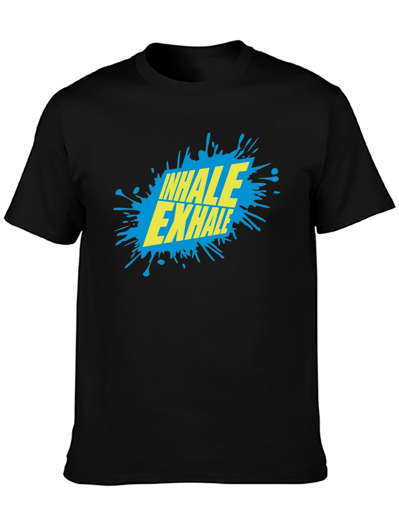 Inhale Exhale Graphic T-Shirt - Black