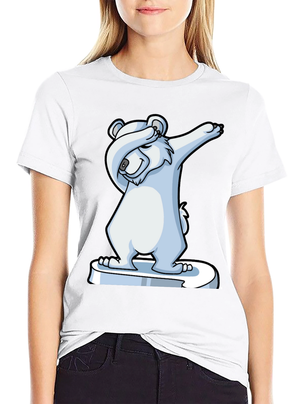 Dabbing Polar Bear Graphic Tee - Cool & Fun!