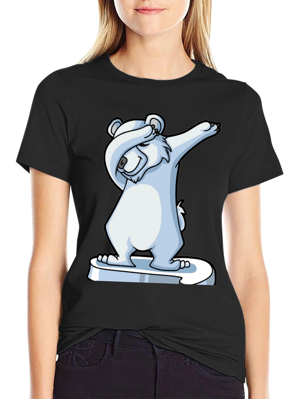 Dabbing Polar Bear Graphic Tee - Cool & Fun!