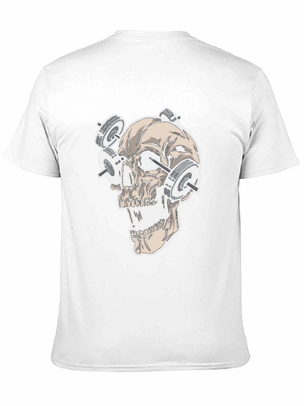 Skull Weightlifting Graphic Tee - Black