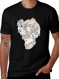 Skull Weightlifting Graphic Tee - Black