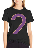 Number 2 Graphic Print Black T-Shirt