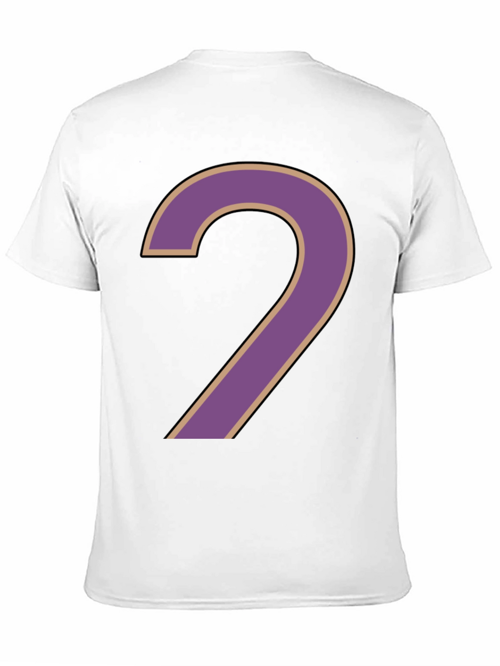 Number 2 Graphic Print Black T-Shirt