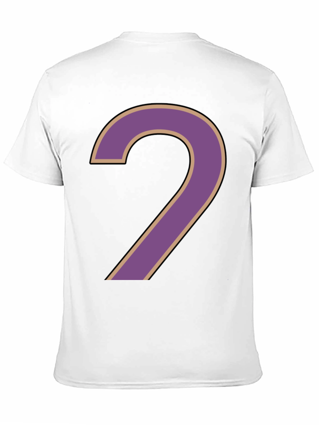 Number 2 Graphic Print Black T-Shirt