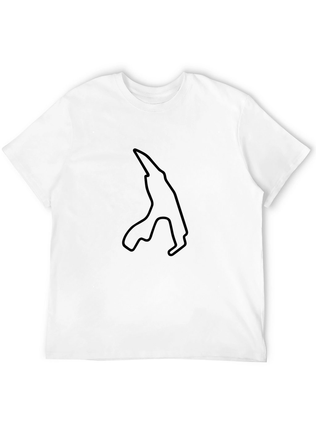 Black Circuit Outline Graphic Tee