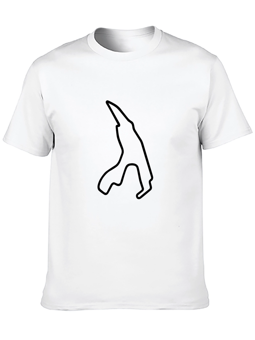 Black Circuit Outline Graphic Tee