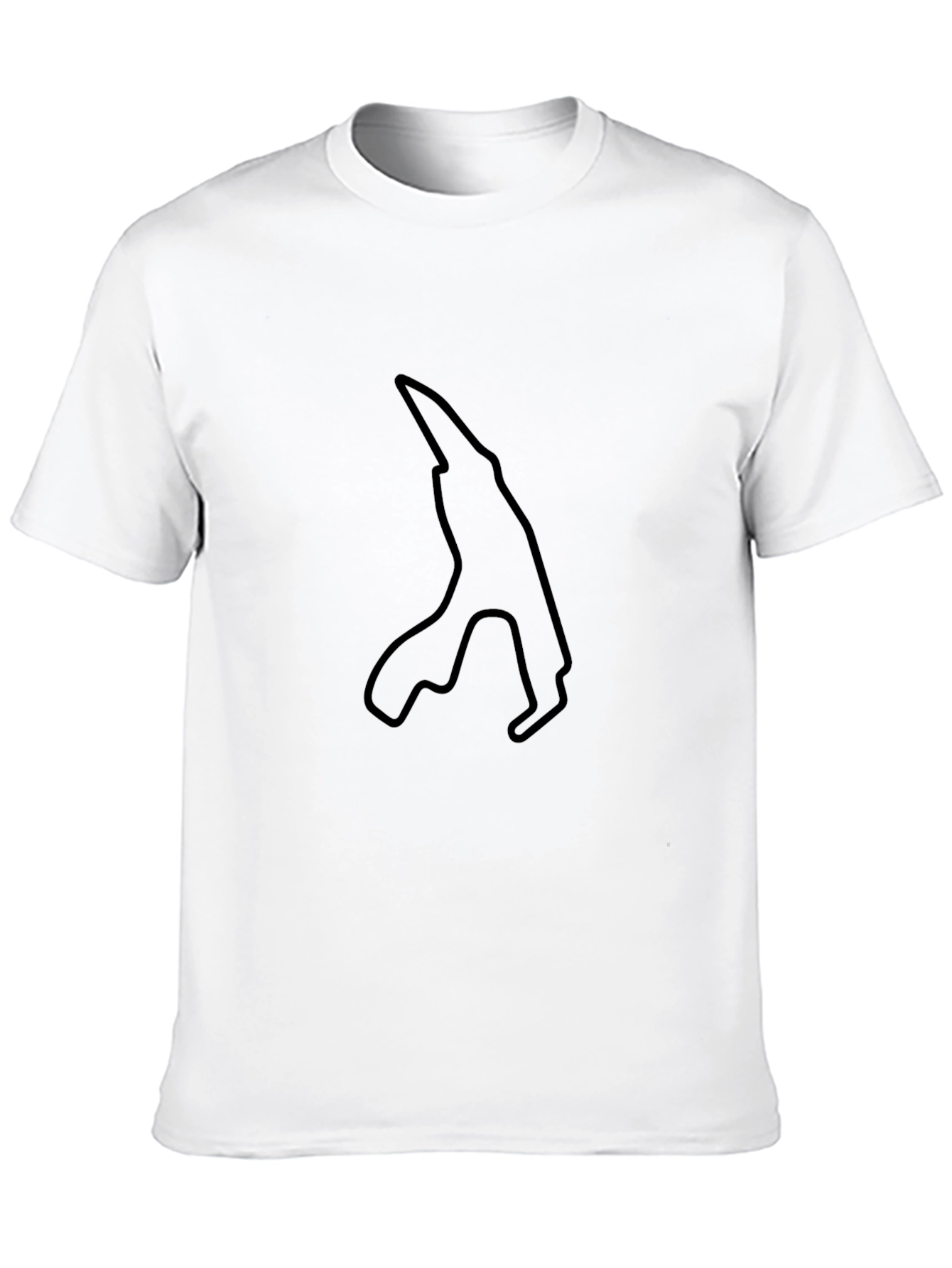 Black Circuit Outline Graphic Tee