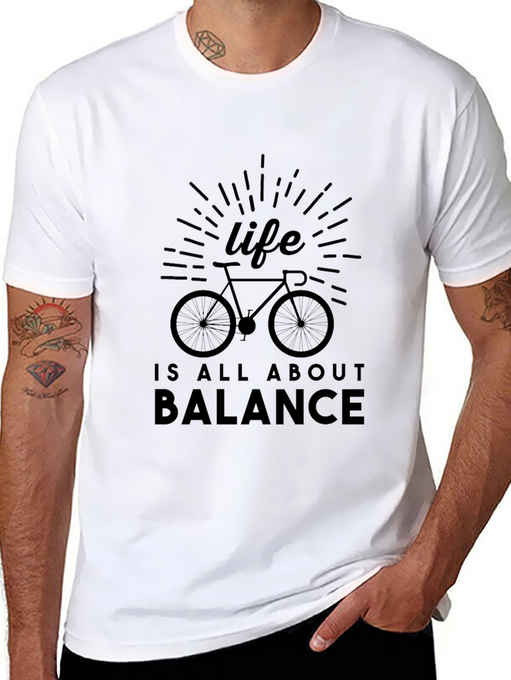 Life Balance Black T-Shirt