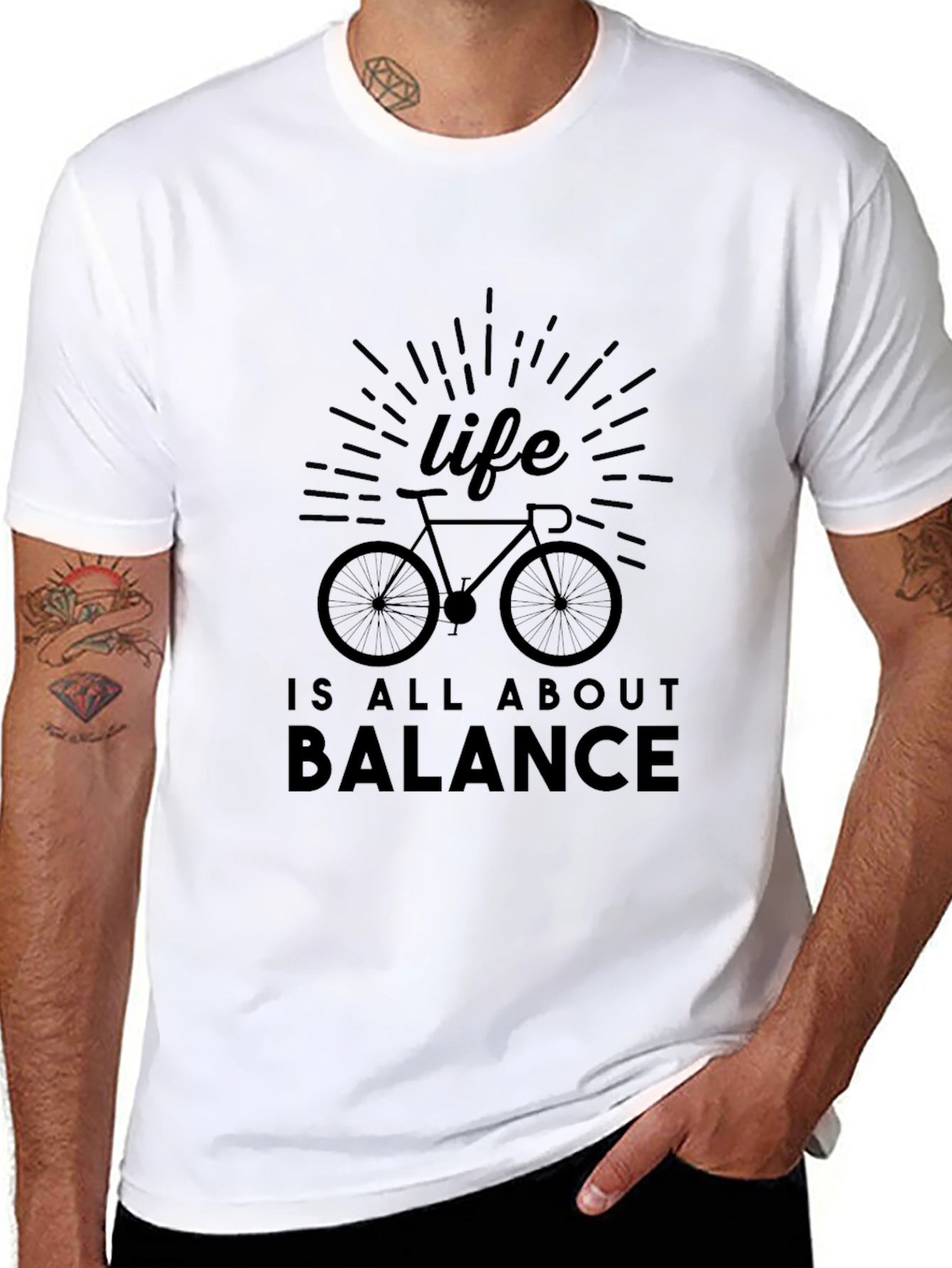 Life Balance Black T-Shirt