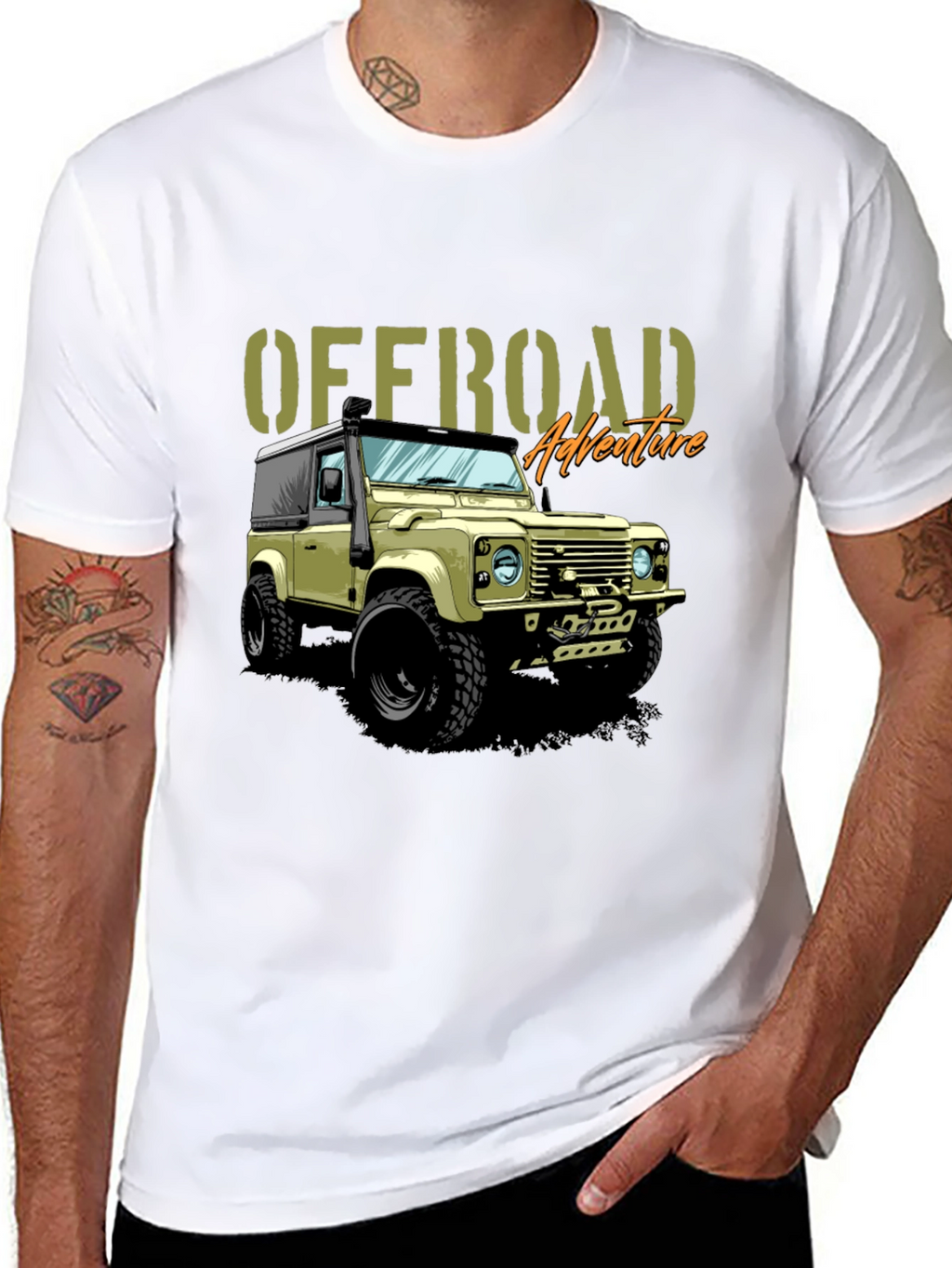 Offroad Adventure Graphic T-Shirt - Land Rover Defender