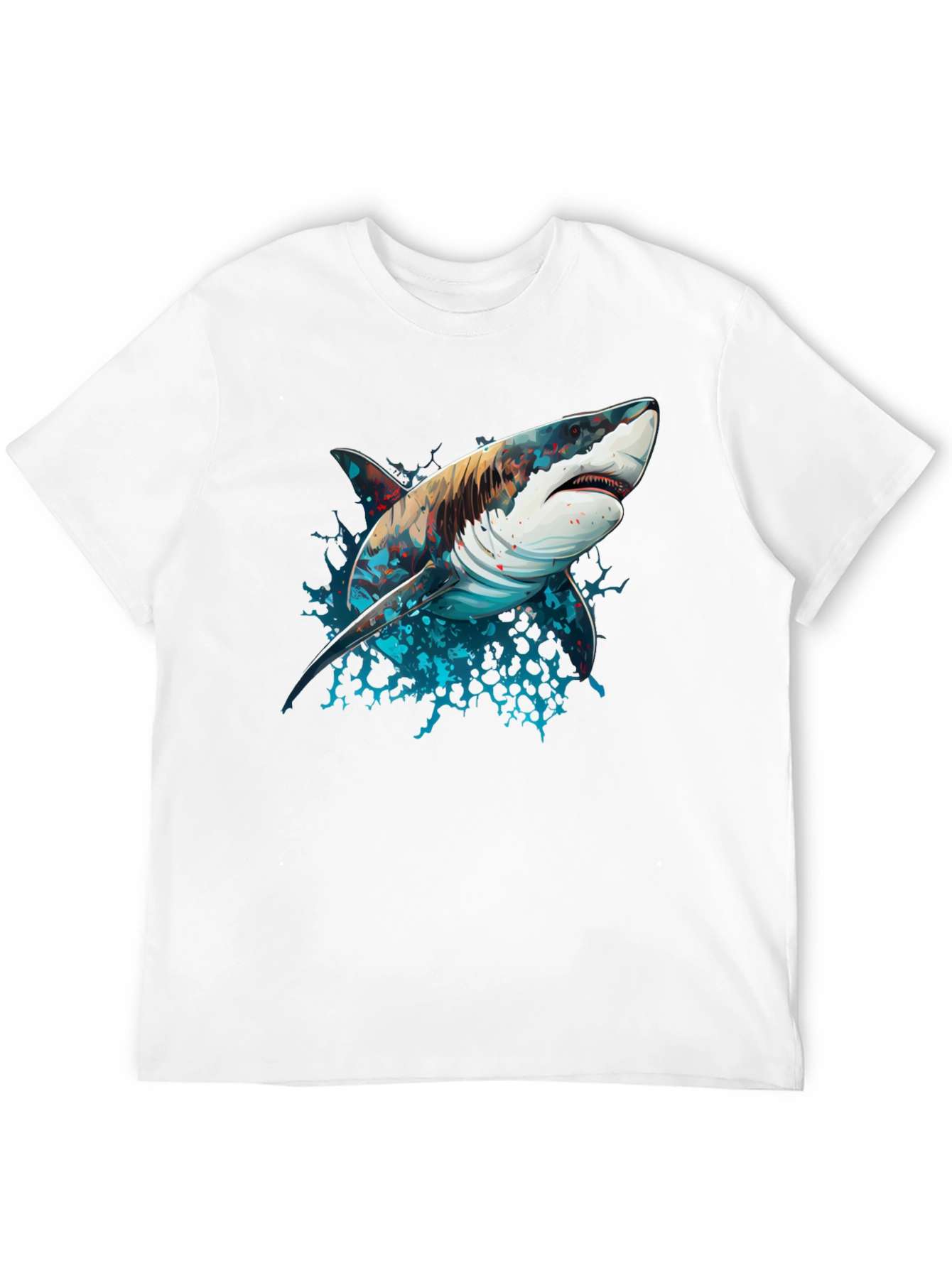 Shark Graphic Tee - Black Cotton Blend