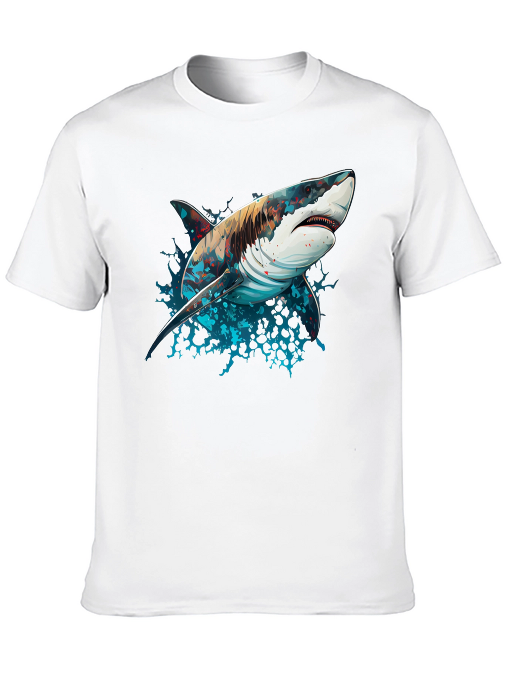 Shark Graphic Tee - Black Cotton Blend