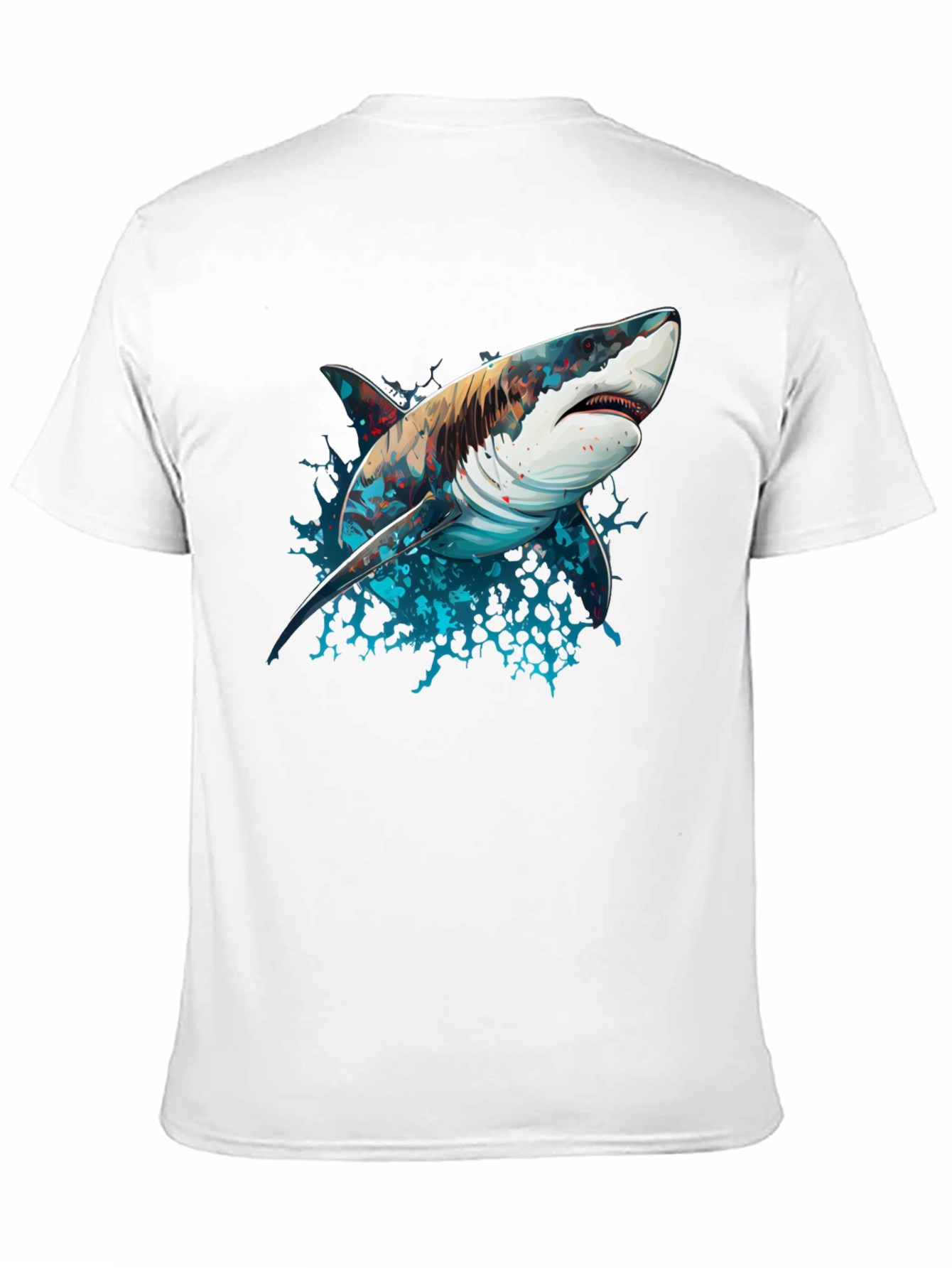Shark Graphic Tee - Black Cotton Blend