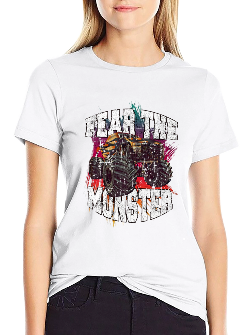 Fear The Monster Truck Graphic Tee - Black