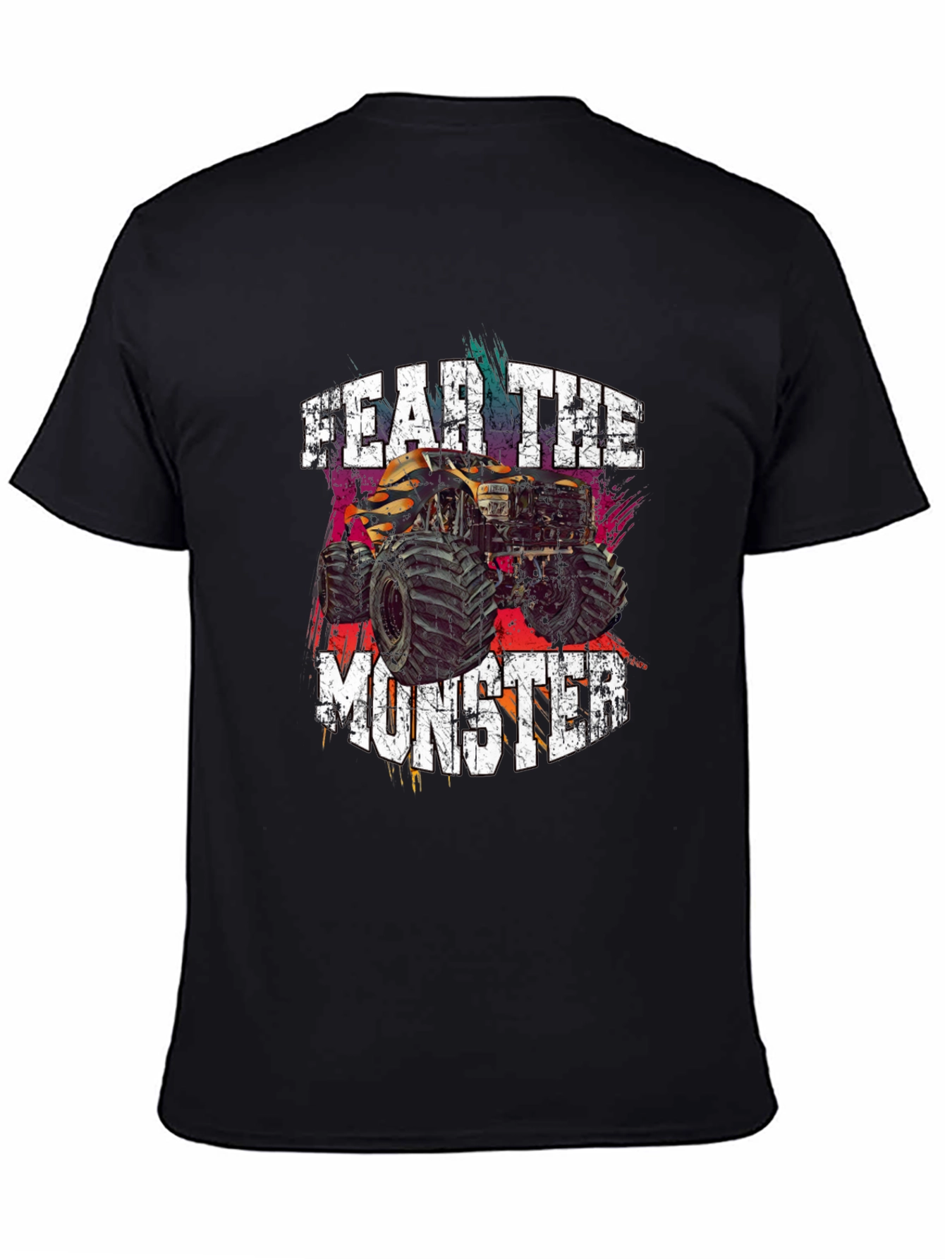 Fear The Monster Truck Graphic Tee - Black