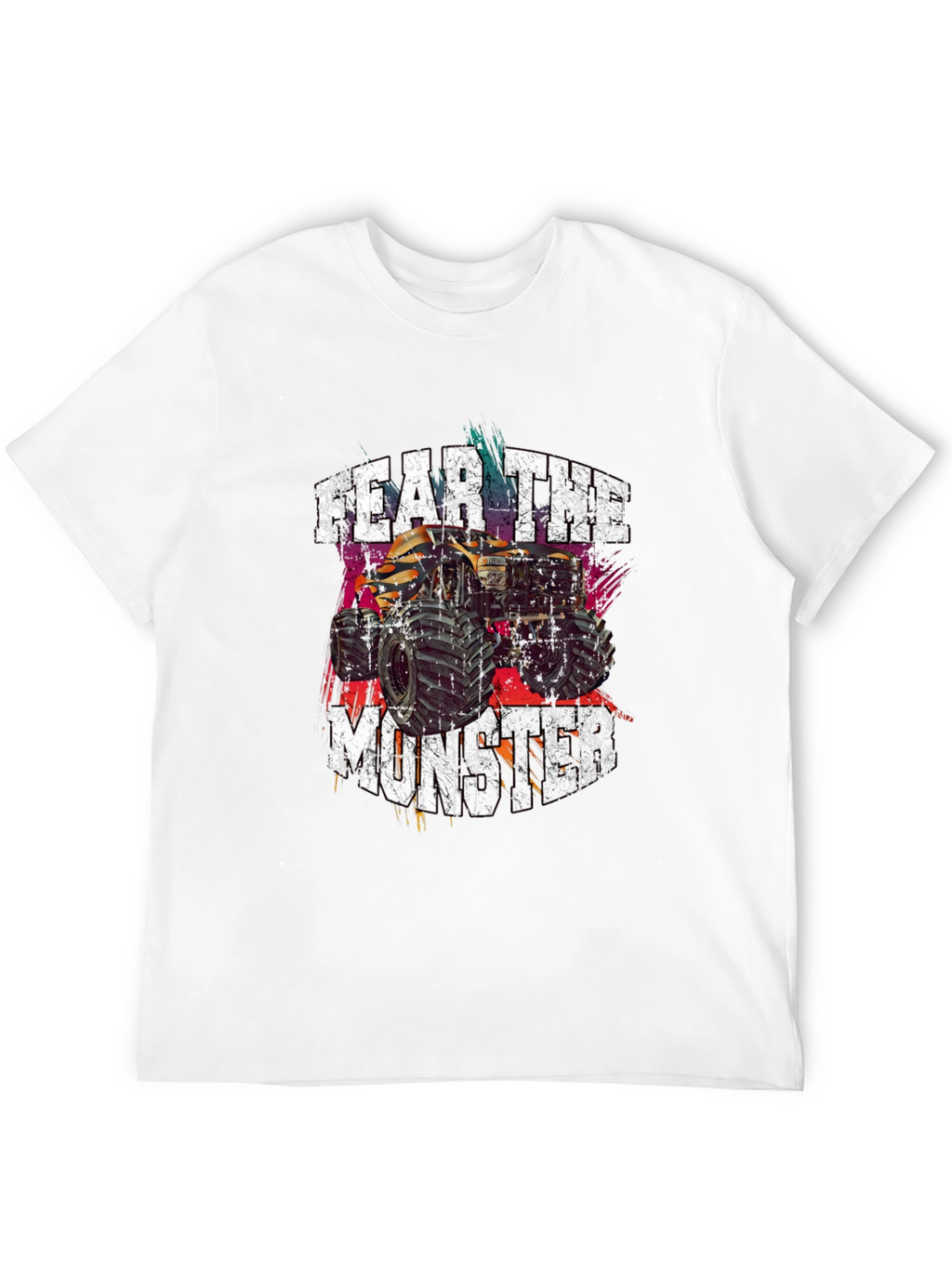 Fear The Monster Truck Graphic Tee - Black