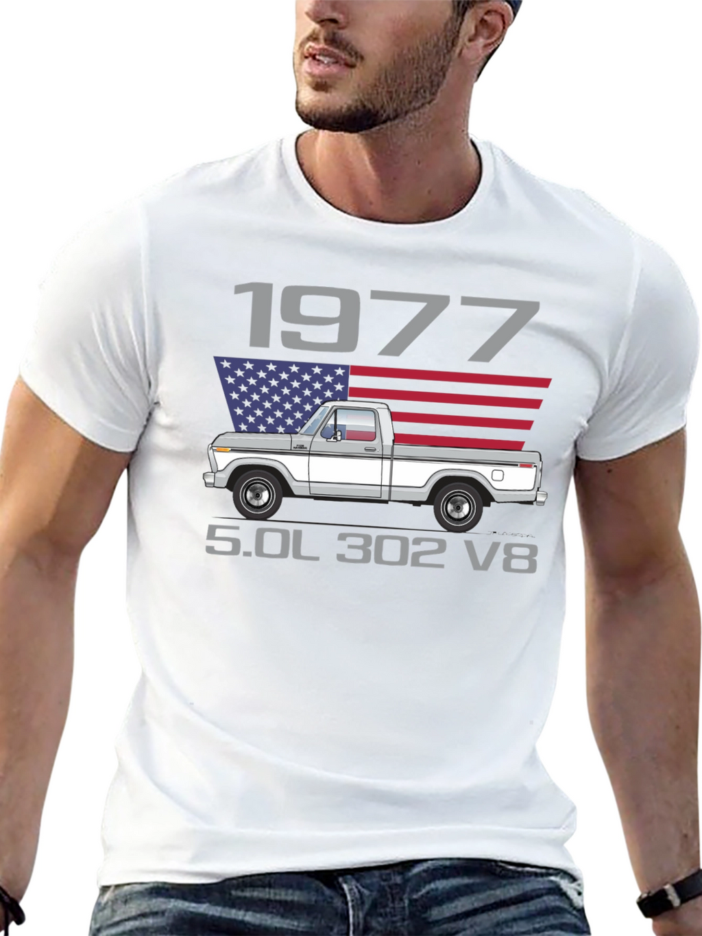1977 Ford Truck T-Shirt 5.0L 302 V8