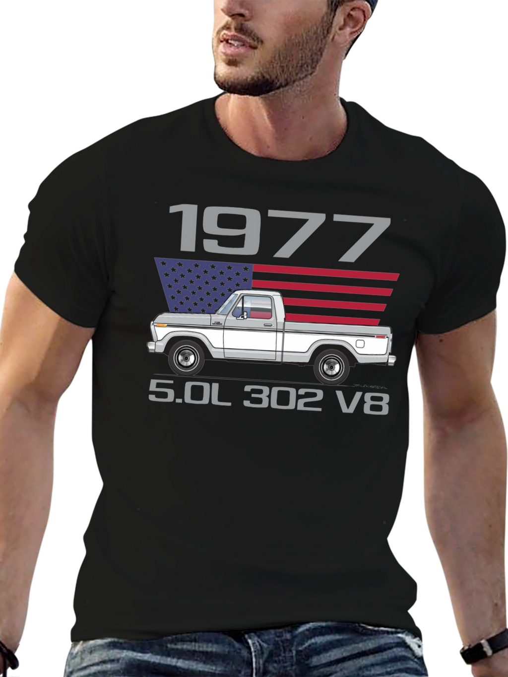 1977 Ford Truck T-Shirt 5.0L 302 V8