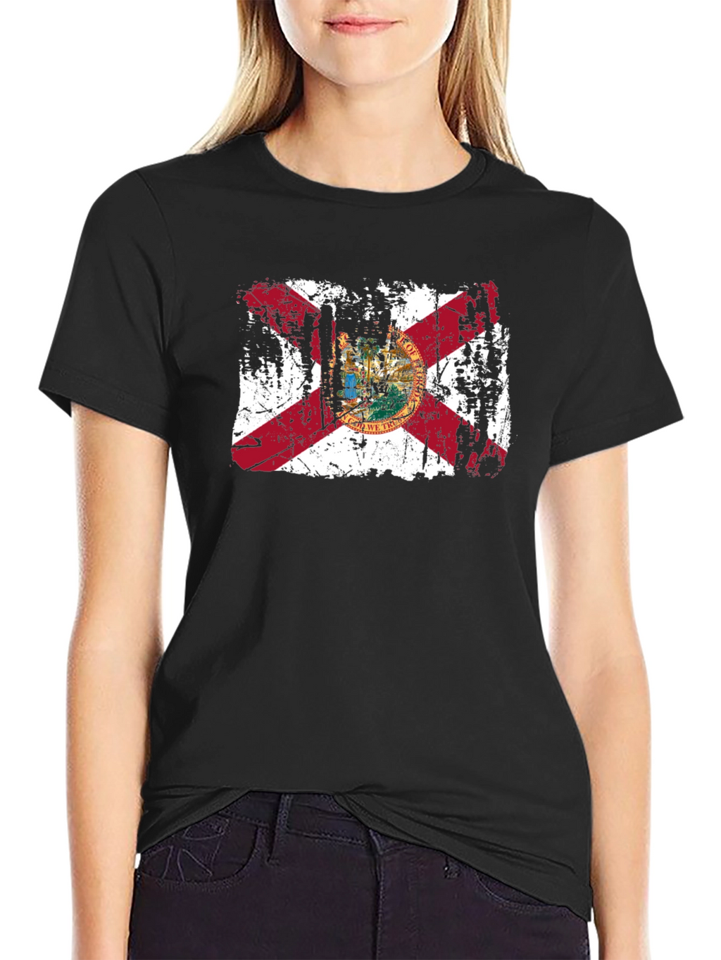 Florida State Flag Distressed Graphic T-Shirt