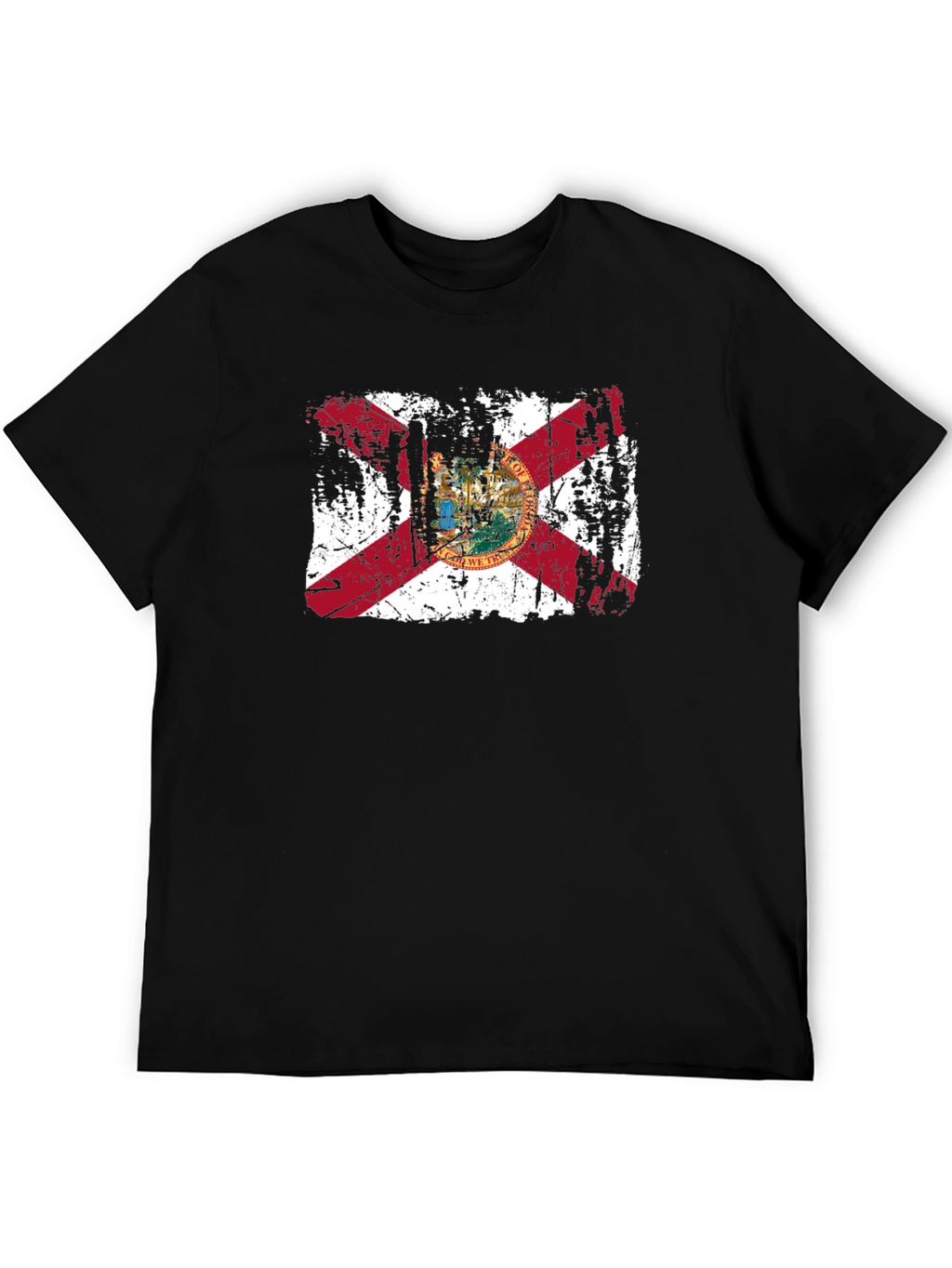 Florida State Flag Distressed Graphic T-Shirt