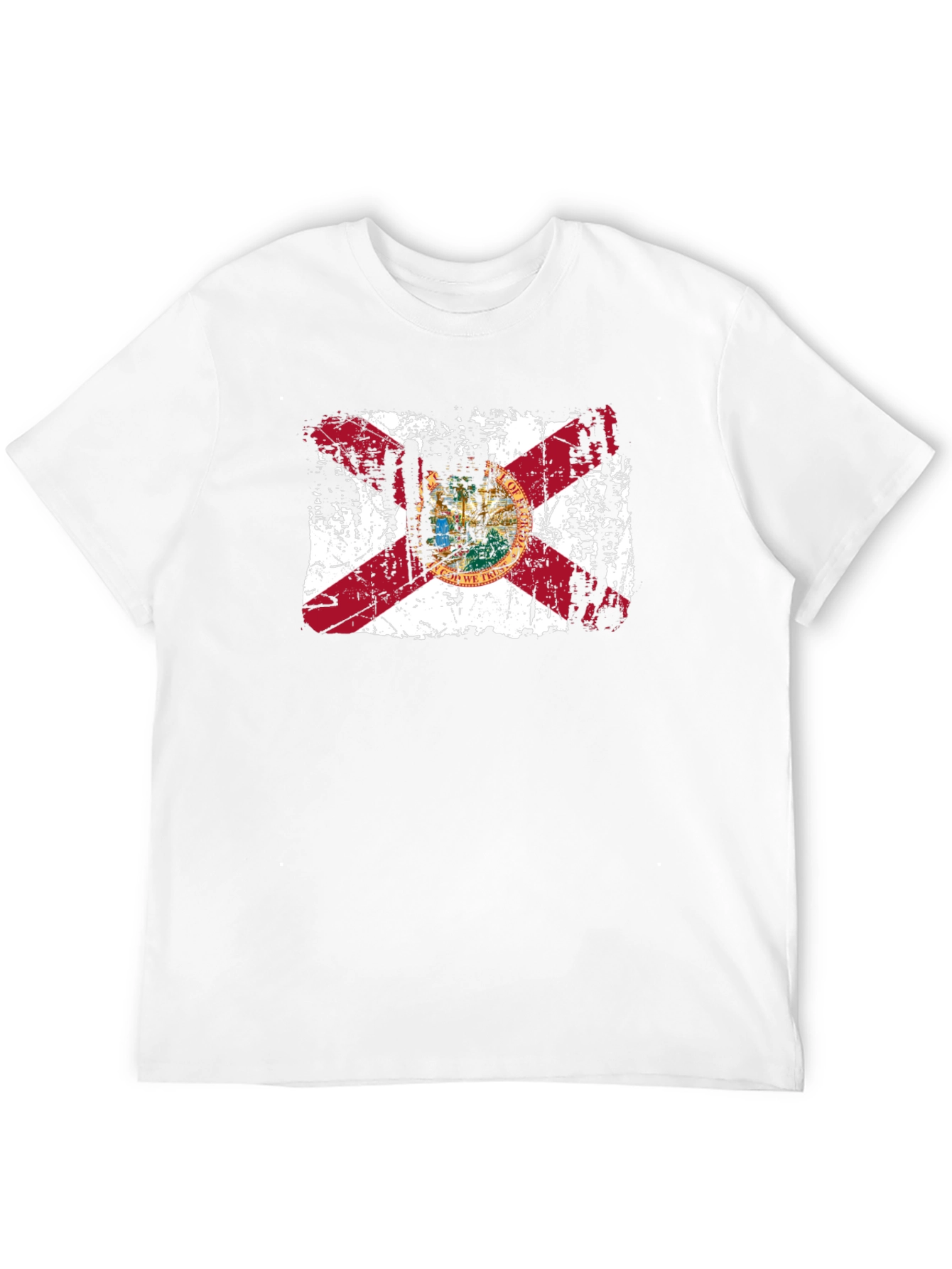 Florida State Flag Distressed Graphic T-Shirt