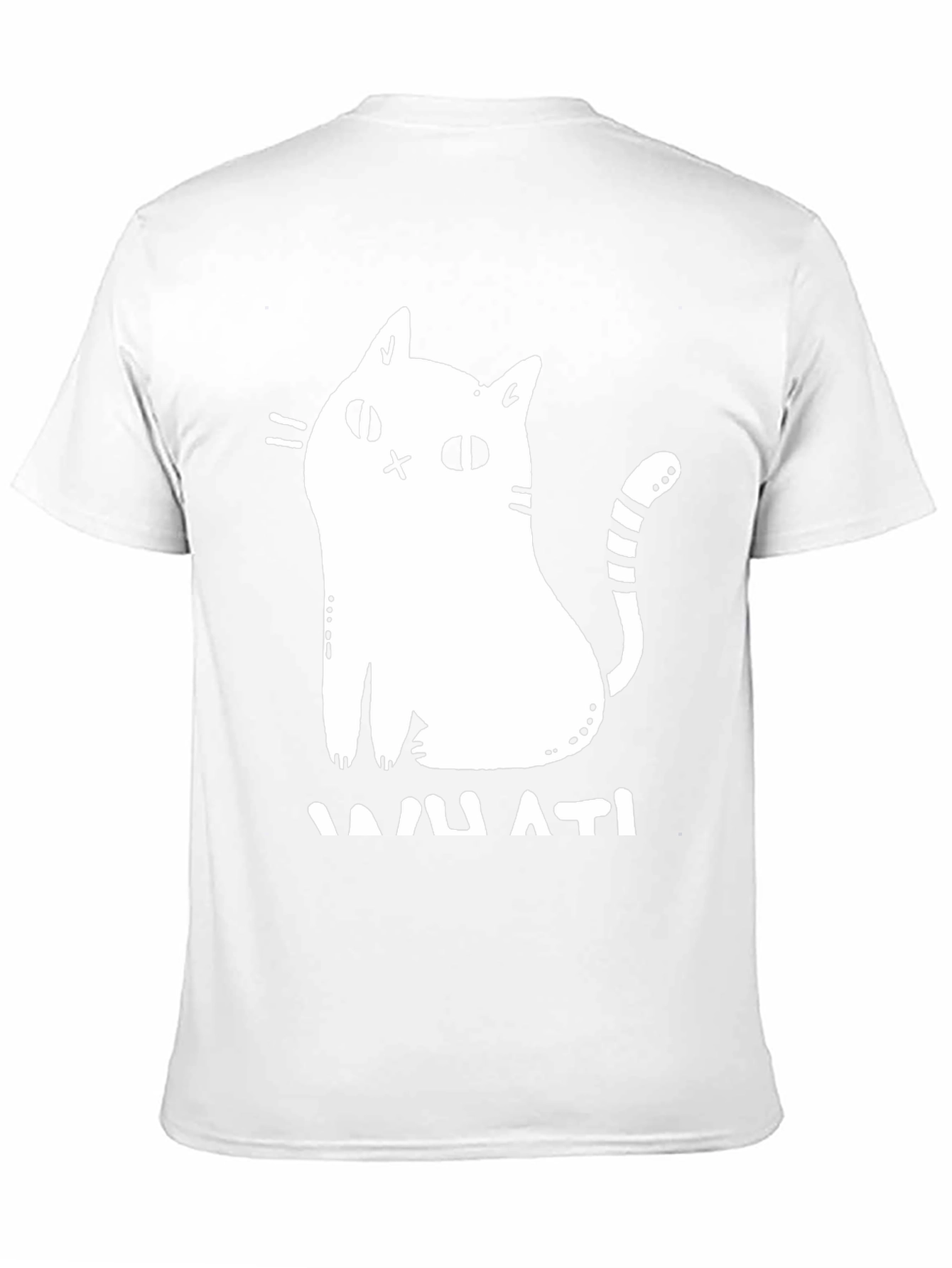 Humorous Cat Graphic T-Shirt - Black