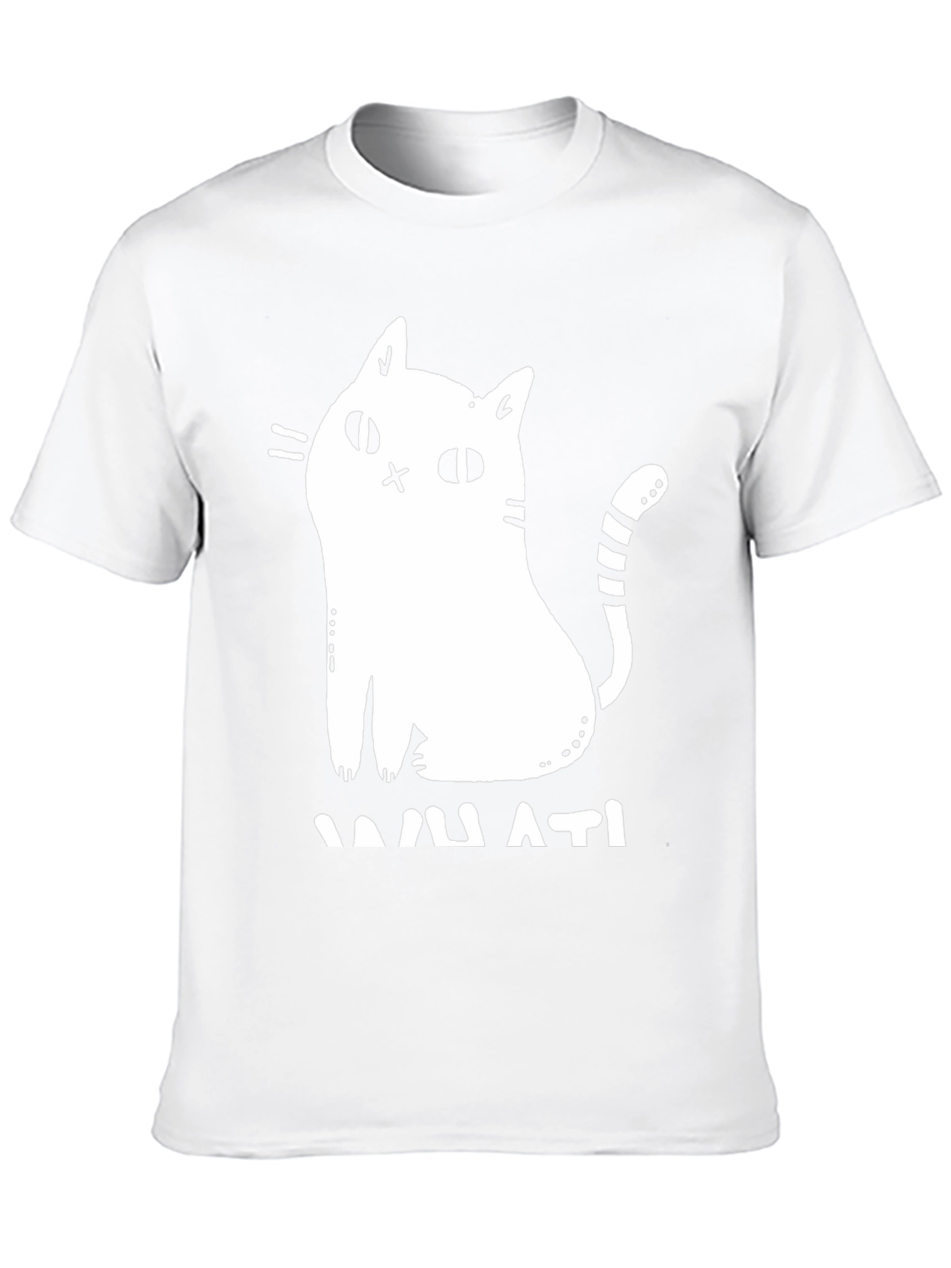 Humorous Cat Graphic T-Shirt - Black