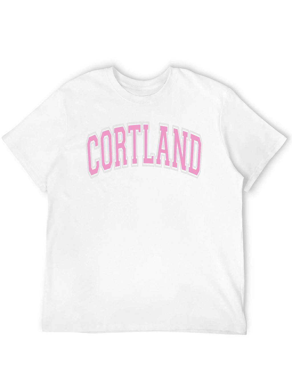 Cortland Pink Varsity Style T-Shirt