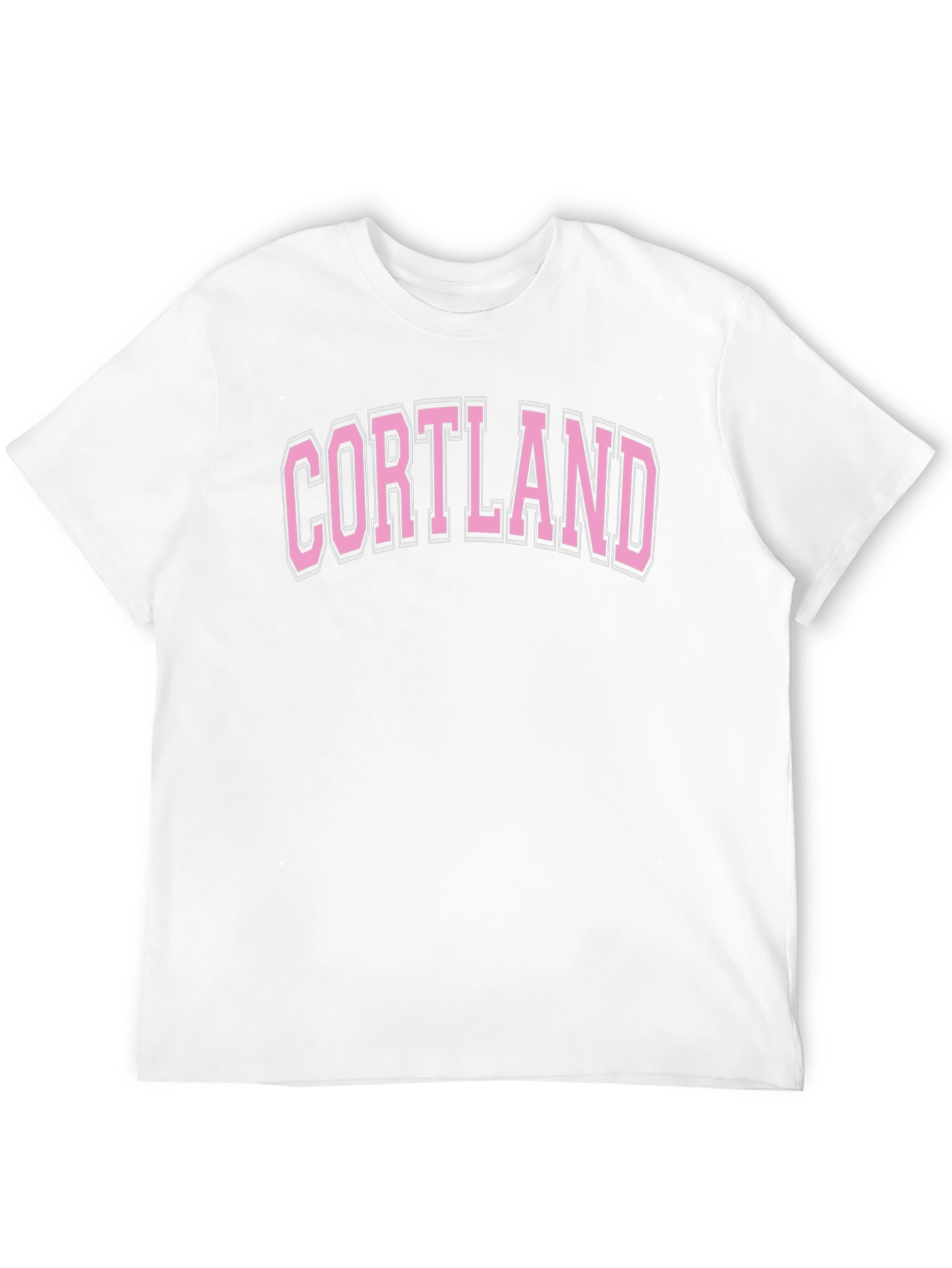 Cortland Pink Varsity Style T-Shirt