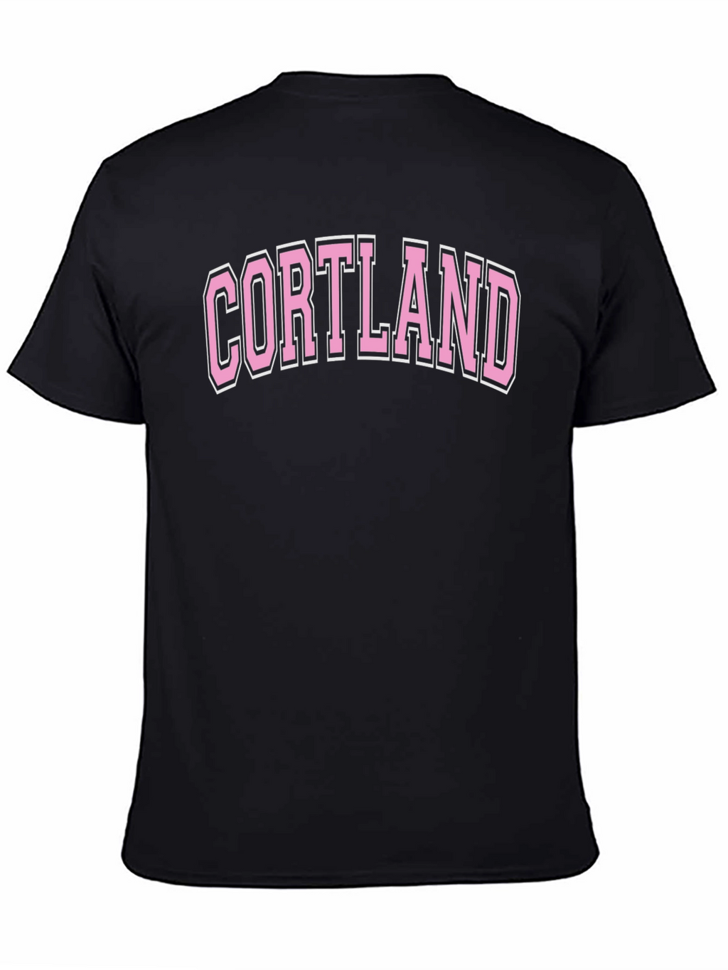 Cortland Pink Varsity Style T-Shirt