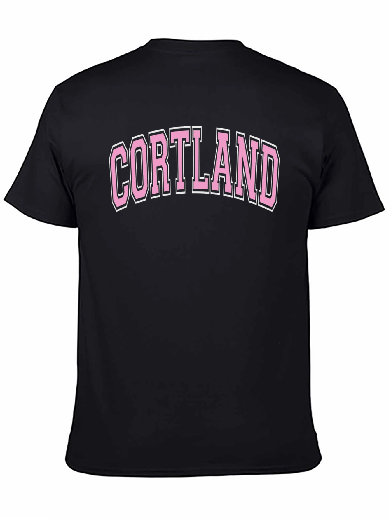 Cortland Pink Varsity Style T-Shirt