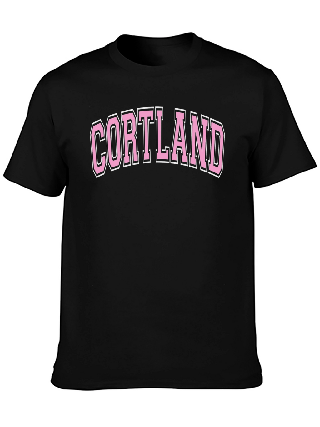 Cortland Pink Varsity Style T-Shirt