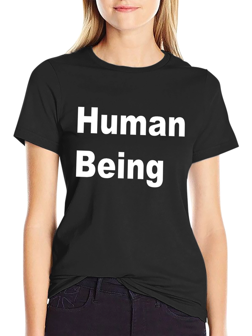 Human Being Graphic T-Shirt - Black Cotton Tee