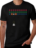 Retro Game T-Shirt: Pixelated Alien Invasion