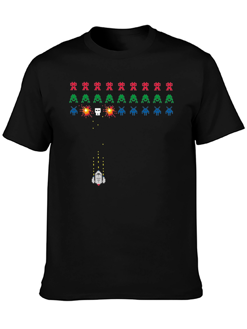 Retro Game T-Shirt: Pixelated Alien Invasion