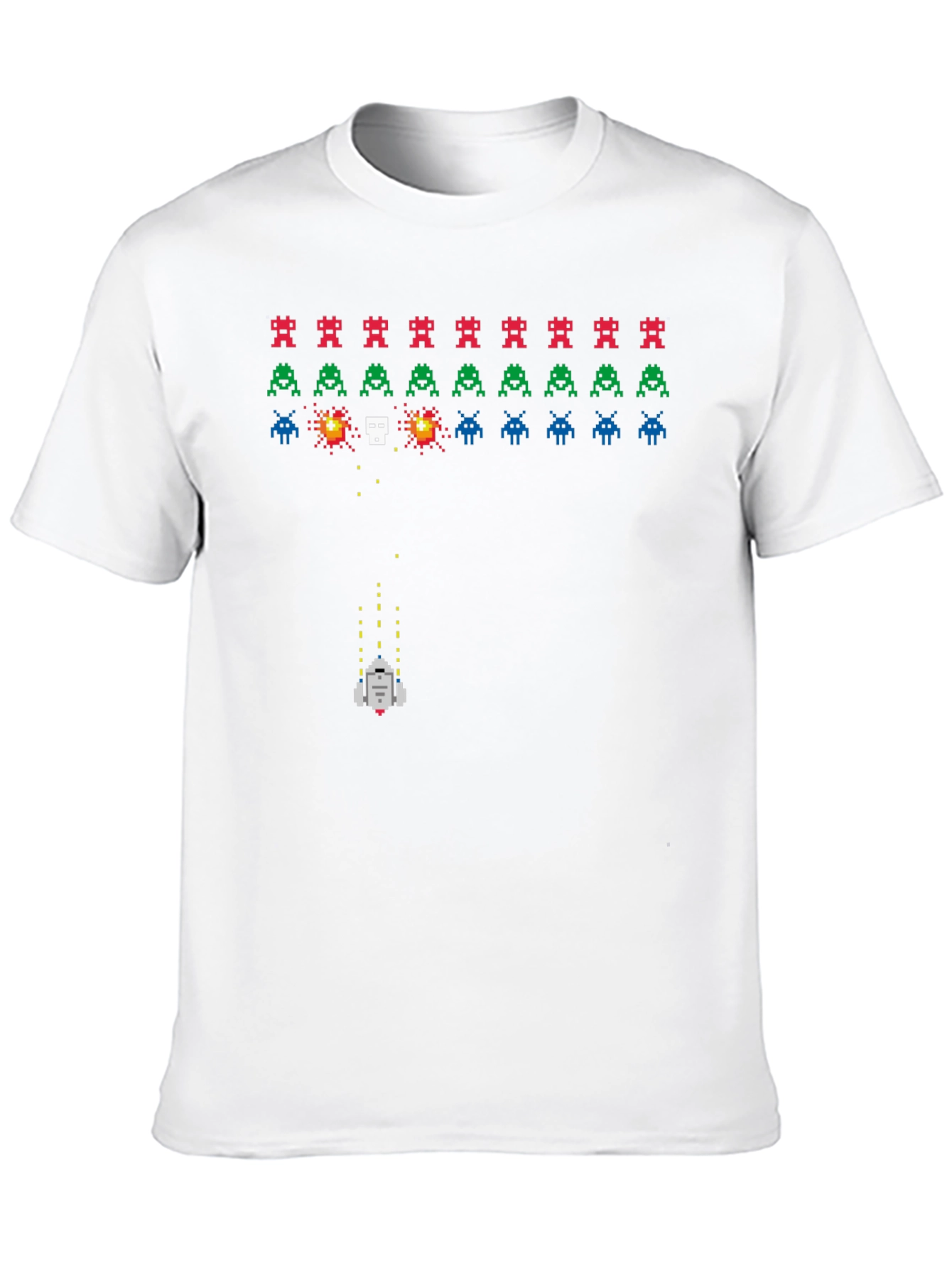 Retro Game T-Shirt: Pixelated Alien Invasion