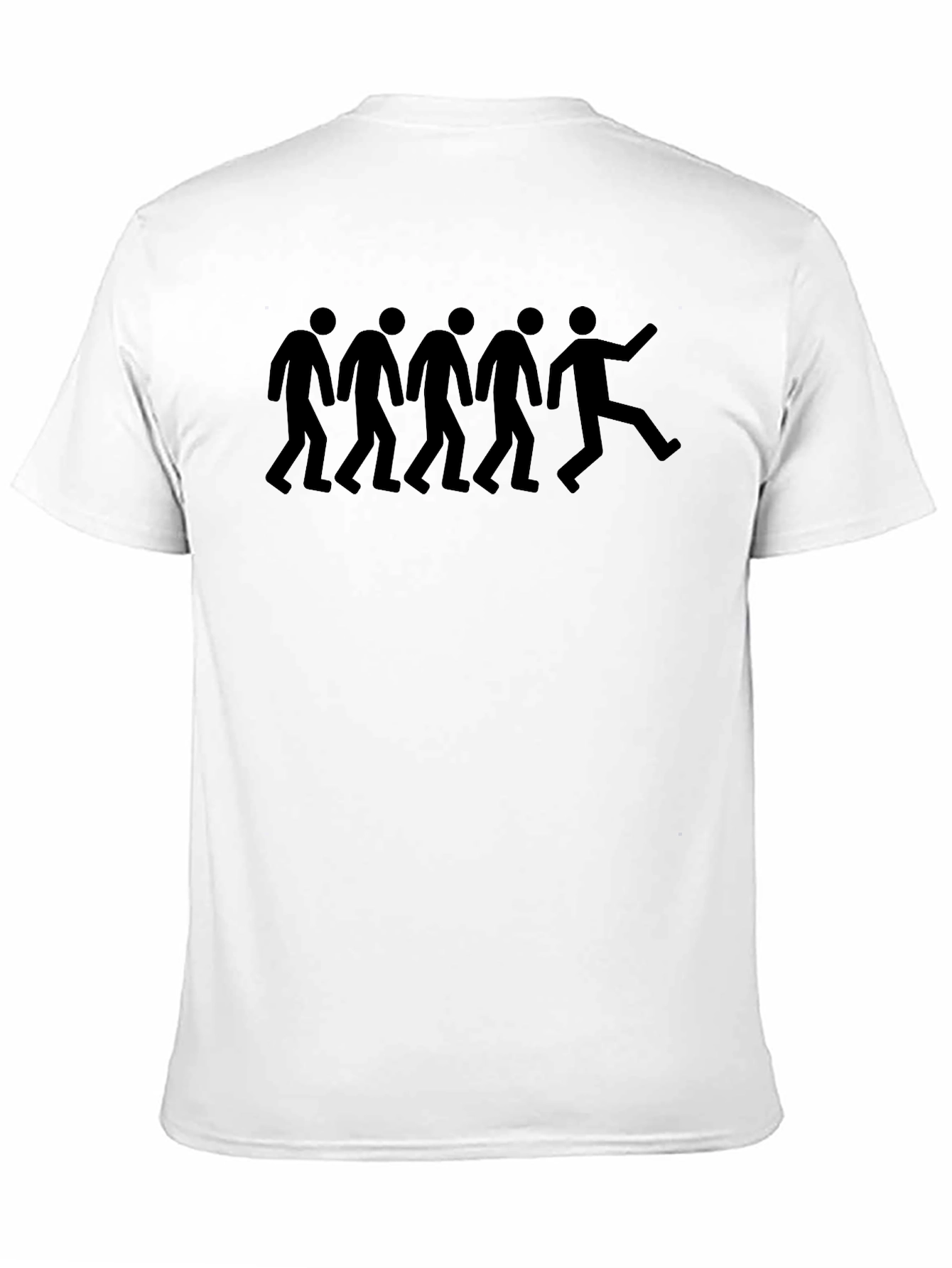 Stick Figure Conformity Mens Black T-Shirt