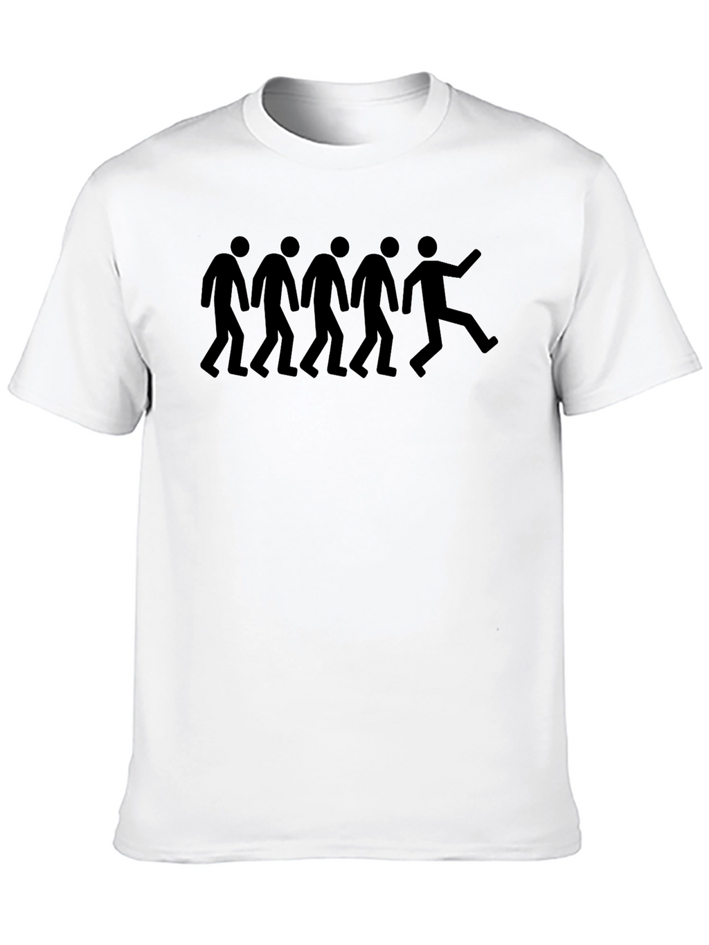 Stick Figure Conformity Mens Black T-Shirt