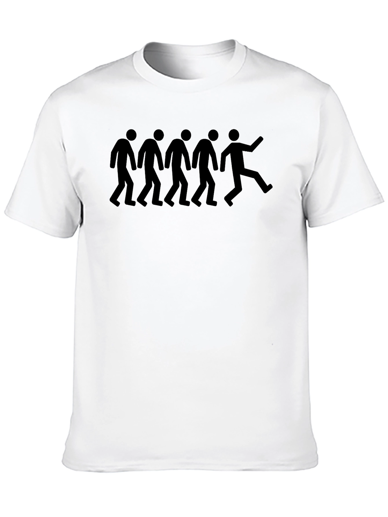 Stick Figure Conformity Mens Black T-Shirt
