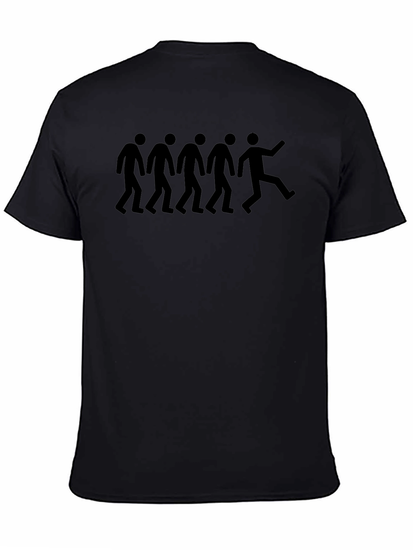 Stick Figure Conformity Mens Black T-Shirt