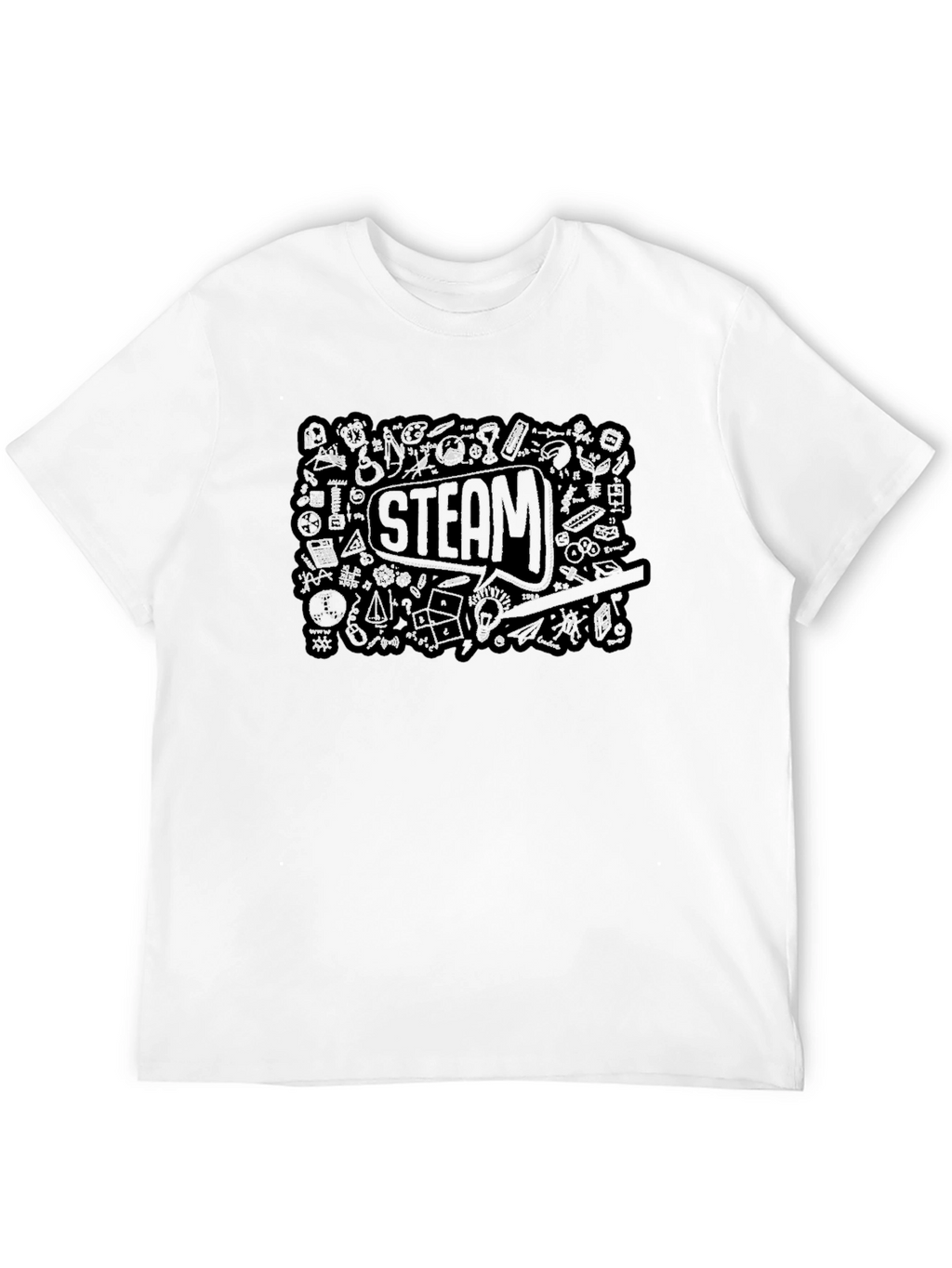STEAM Education Graphic Black T-Shirt
