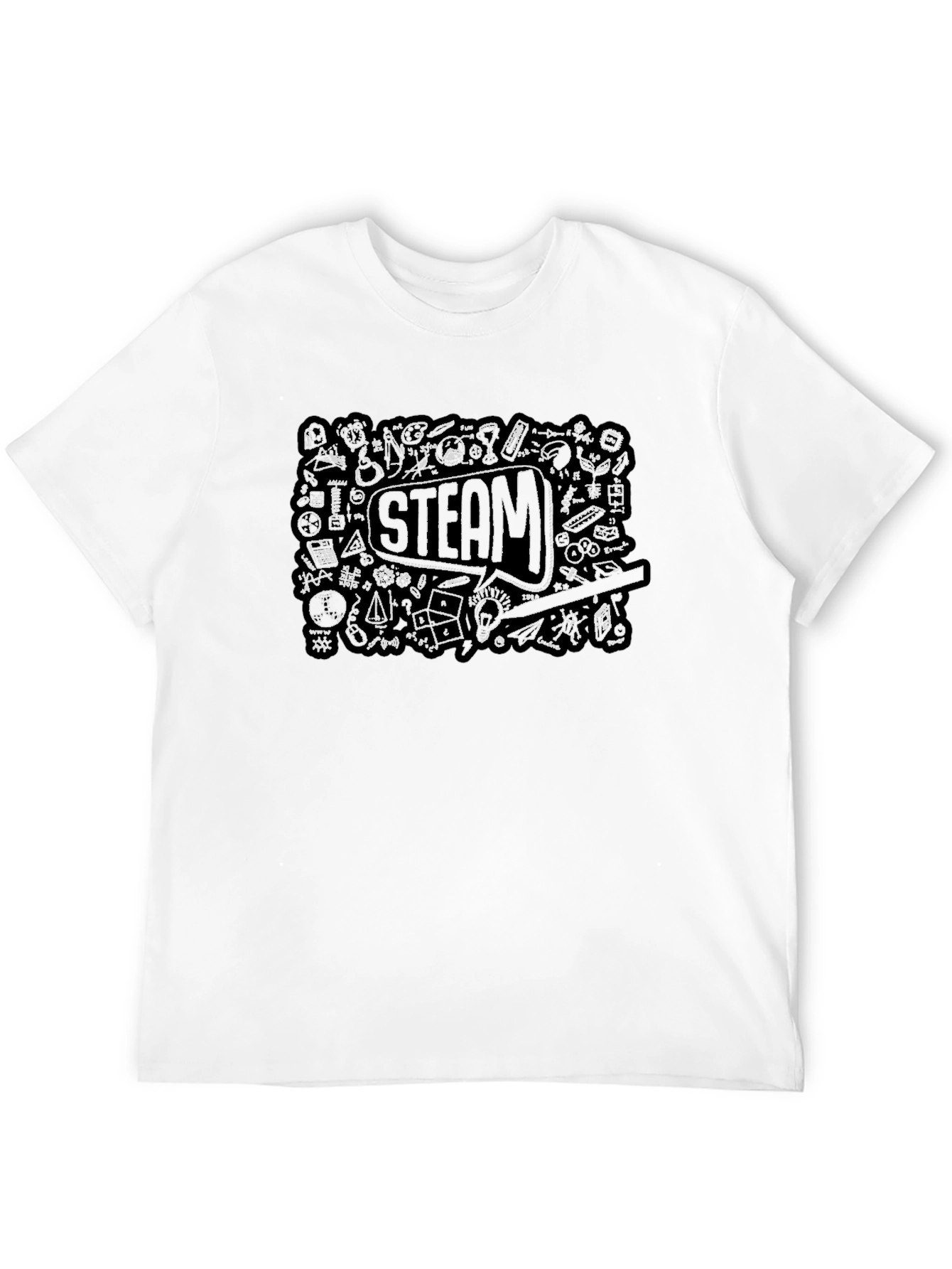 STEAM Education Graphic Black T-Shirt